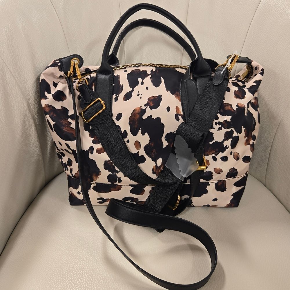NEW Steve Madden Cow Print Tote Handbag - Picture 2 of 6